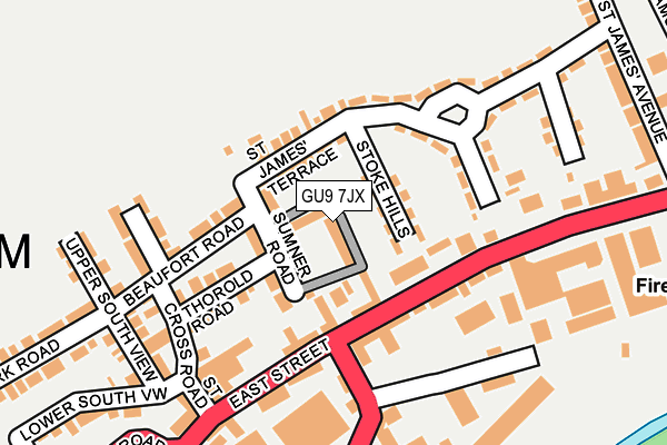 GU9 7JX map - OS OpenMap – Local (Ordnance Survey)