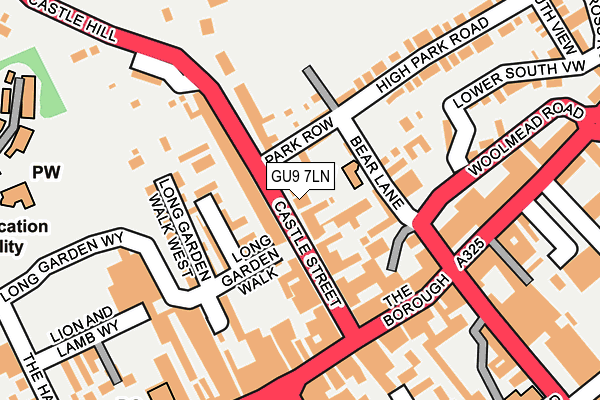 GU9 7LN map - OS OpenMap – Local (Ordnance Survey)
