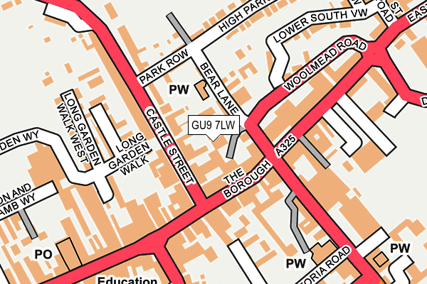 GU9 7LW map - OS OpenMap – Local (Ordnance Survey)