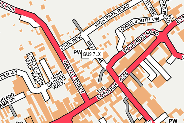 GU9 7LX map - OS OpenMap – Local (Ordnance Survey)