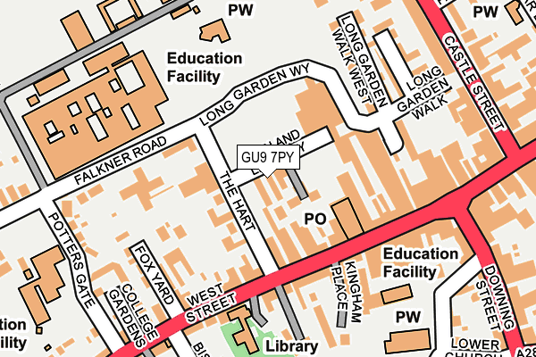 GU9 7PY map - OS OpenMap – Local (Ordnance Survey)