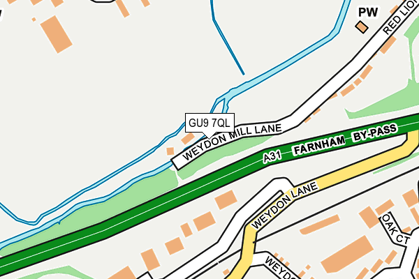GU9 7QL map - OS OpenMap – Local (Ordnance Survey)