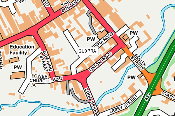 GU9 7RA map - OS OpenMap – Local (Ordnance Survey)