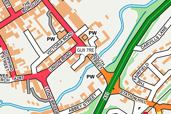 GU9 7RE map - OS OpenMap – Local (Ordnance Survey)