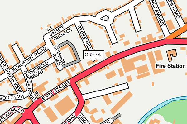 GU9 7SJ map - OS OpenMap – Local (Ordnance Survey)
