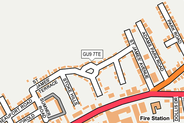 GU9 7TE map - OS OpenMap – Local (Ordnance Survey)