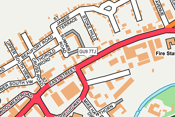 GU9 7TJ map - OS OpenMap – Local (Ordnance Survey)