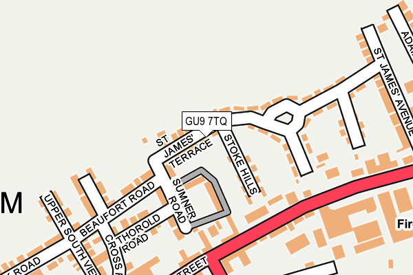 GU9 7TQ map - OS OpenMap – Local (Ordnance Survey)
