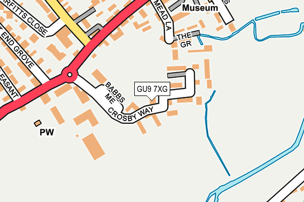 GU9 7XG map - OS OpenMap – Local (Ordnance Survey)