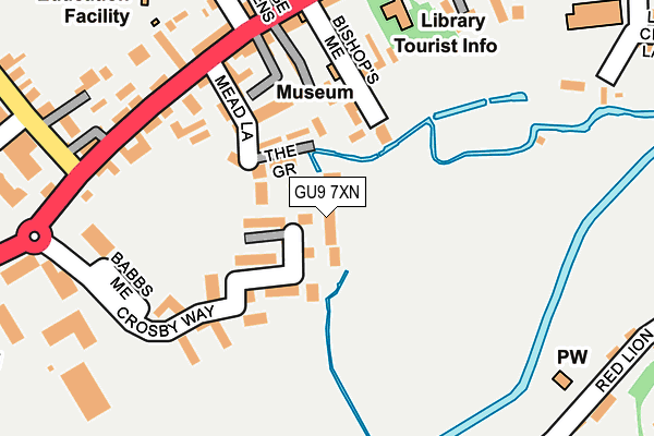 GU9 7XN map - OS OpenMap – Local (Ordnance Survey)