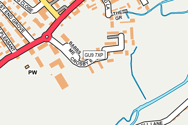 GU9 7XP map - OS OpenMap – Local (Ordnance Survey)