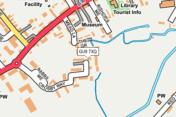 GU9 7XQ map - OS OpenMap – Local (Ordnance Survey)