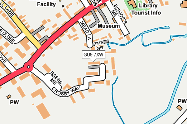 GU9 7XW map - OS OpenMap – Local (Ordnance Survey)