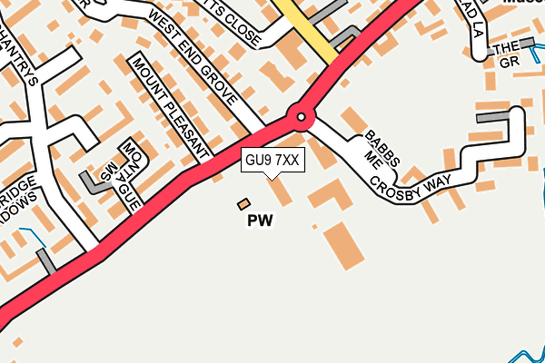 GU9 7XX map - OS OpenMap – Local (Ordnance Survey)