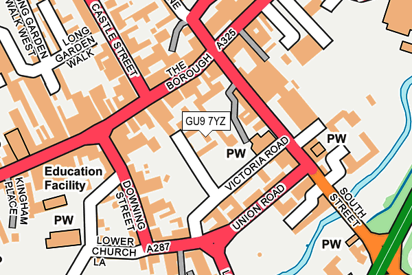 GU9 7YZ map - OS OpenMap – Local (Ordnance Survey)