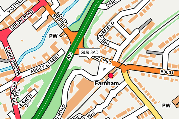 GU9 8AD map - OS OpenMap – Local (Ordnance Survey)