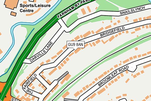 GU9 8AN map - OS OpenMap – Local (Ordnance Survey)