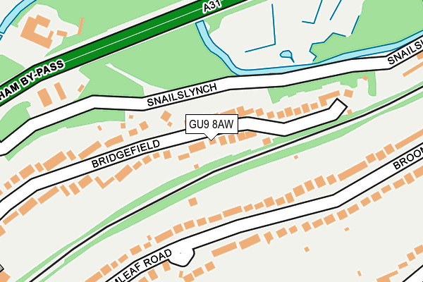GU9 8AW map - OS OpenMap – Local (Ordnance Survey)