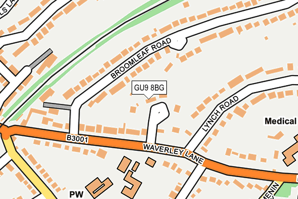 GU9 8BG map - OS OpenMap – Local (Ordnance Survey)