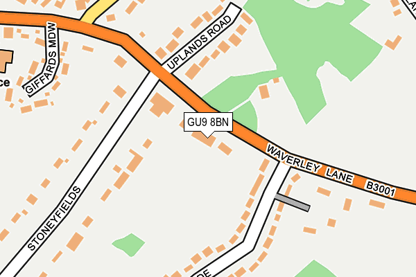GU9 8BN map - OS OpenMap – Local (Ordnance Survey)