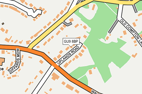 GU9 8BP map - OS OpenMap – Local (Ordnance Survey)