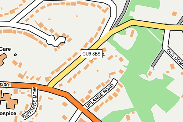 GU9 8BS map - OS OpenMap – Local (Ordnance Survey)