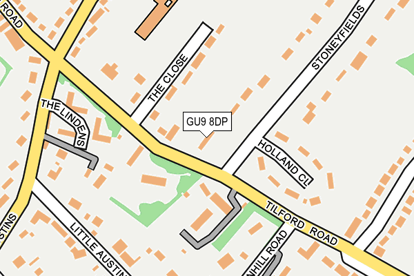 GU9 8DP map - OS OpenMap – Local (Ordnance Survey)