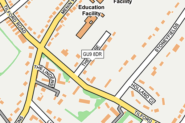 GU9 8DR map - OS OpenMap – Local (Ordnance Survey)