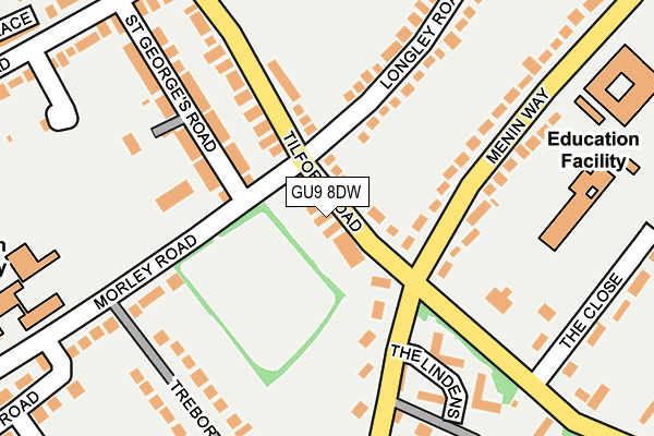 GU9 8DW map - OS OpenMap – Local (Ordnance Survey)