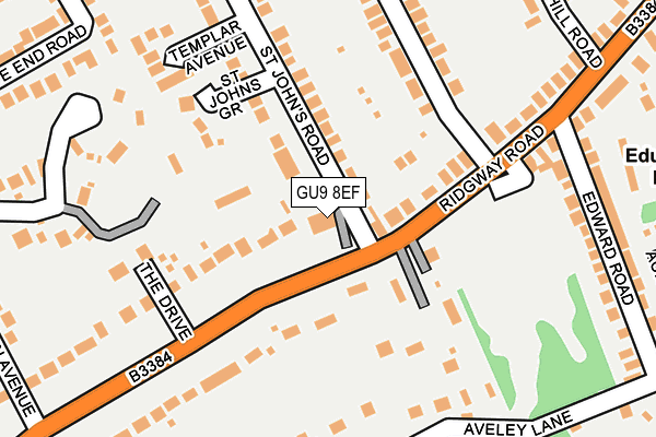 GU9 8EF map - OS OpenMap – Local (Ordnance Survey)