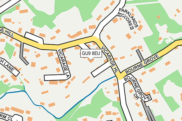 GU9 8EU map - OS OpenMap – Local (Ordnance Survey)