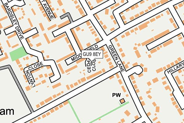 GU9 8EY map - OS OpenMap – Local (Ordnance Survey)