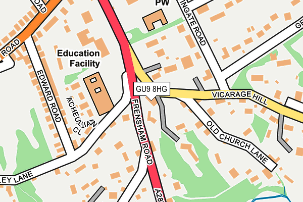 GU9 8HG map - OS OpenMap – Local (Ordnance Survey)