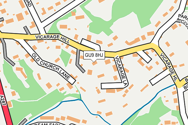 GU9 8HJ map - OS OpenMap – Local (Ordnance Survey)
