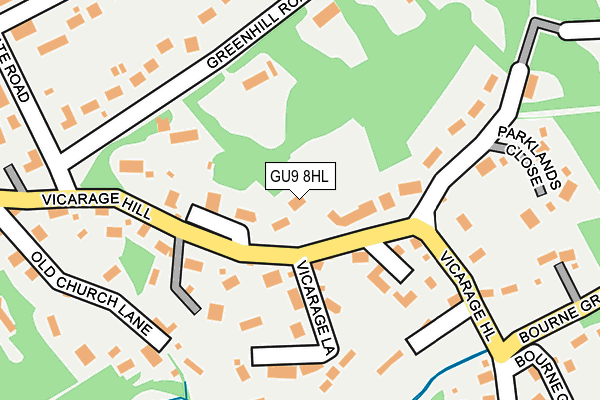 GU9 8HL map - OS OpenMap – Local (Ordnance Survey)