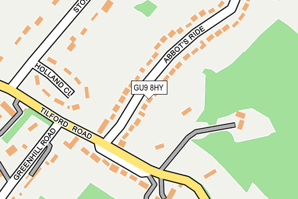 GU9 8HY map - OS OpenMap – Local (Ordnance Survey)