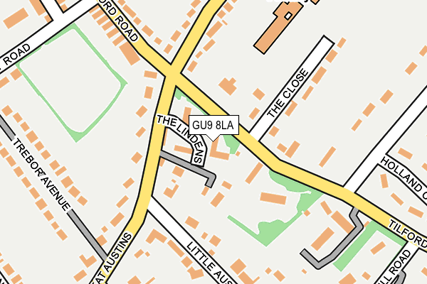 GU9 8LA map - OS OpenMap – Local (Ordnance Survey)