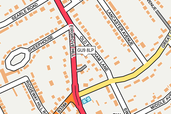 GU9 8LP map - OS OpenMap – Local (Ordnance Survey)