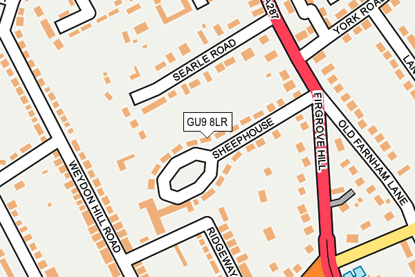 GU9 8LR map - OS OpenMap – Local (Ordnance Survey)