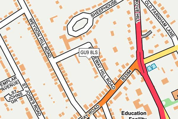 GU9 8LS map - OS OpenMap – Local (Ordnance Survey)