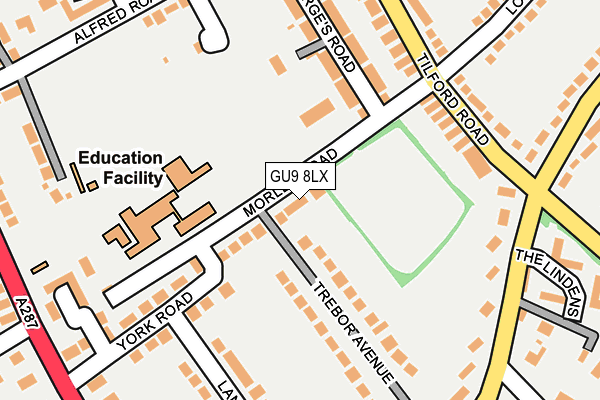 GU9 8LX map - OS OpenMap – Local (Ordnance Survey)