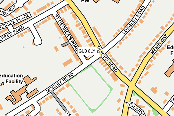 GU9 8LY map - OS OpenMap – Local (Ordnance Survey)