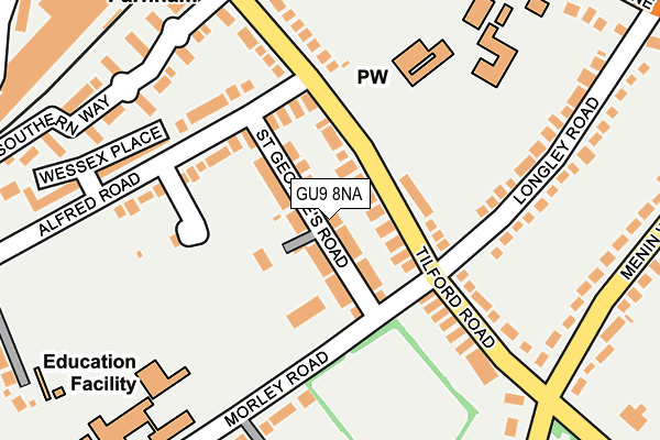 GU9 8NA map - OS OpenMap – Local (Ordnance Survey)