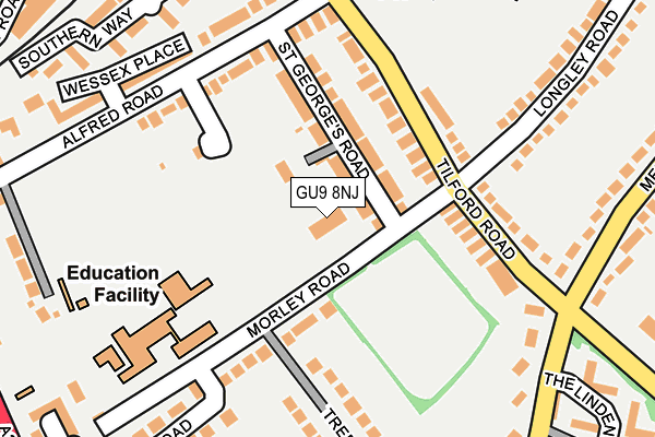 GU9 8NJ map - OS OpenMap – Local (Ordnance Survey)