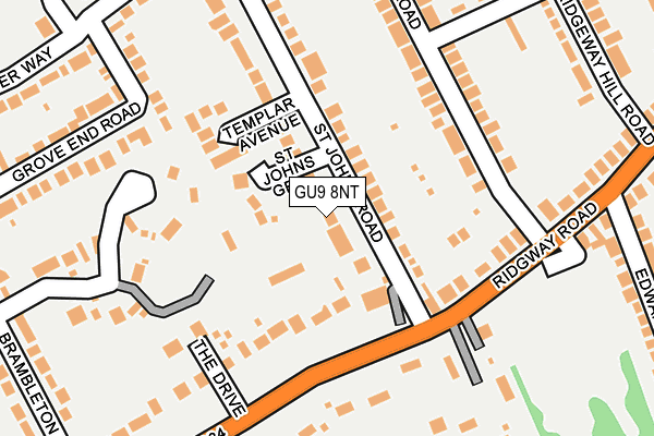 GU9 8NT map - OS OpenMap – Local (Ordnance Survey)