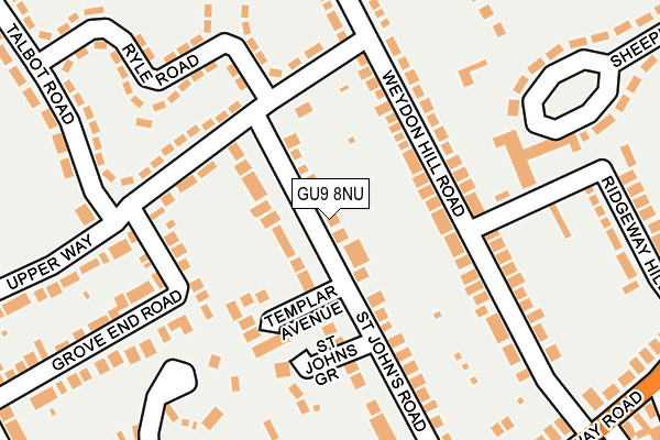 GU9 8NU map - OS OpenMap – Local (Ordnance Survey)