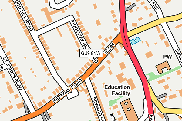 GU9 8NW map - OS OpenMap – Local (Ordnance Survey)