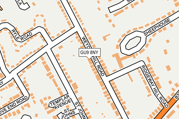 GU9 8NY map - OS OpenMap – Local (Ordnance Survey)