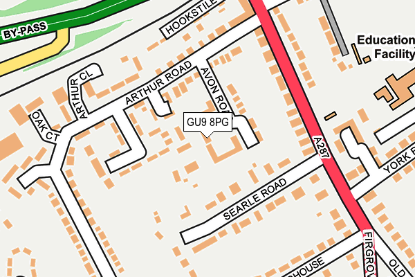 GU9 8PG map - OS OpenMap – Local (Ordnance Survey)