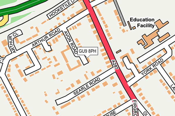 GU9 8PH map - OS OpenMap – Local (Ordnance Survey)